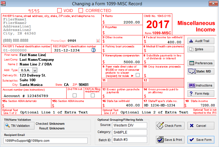 Electronic 1099 Form 2024 Molli Theresa 1606